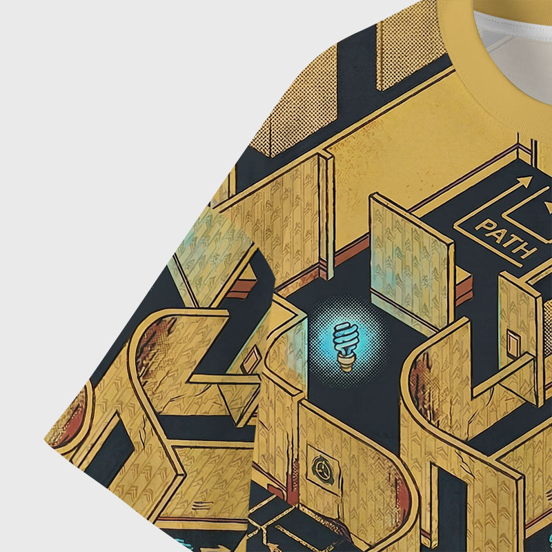 System Maze Geek Eco Oversized Graphic Tees
