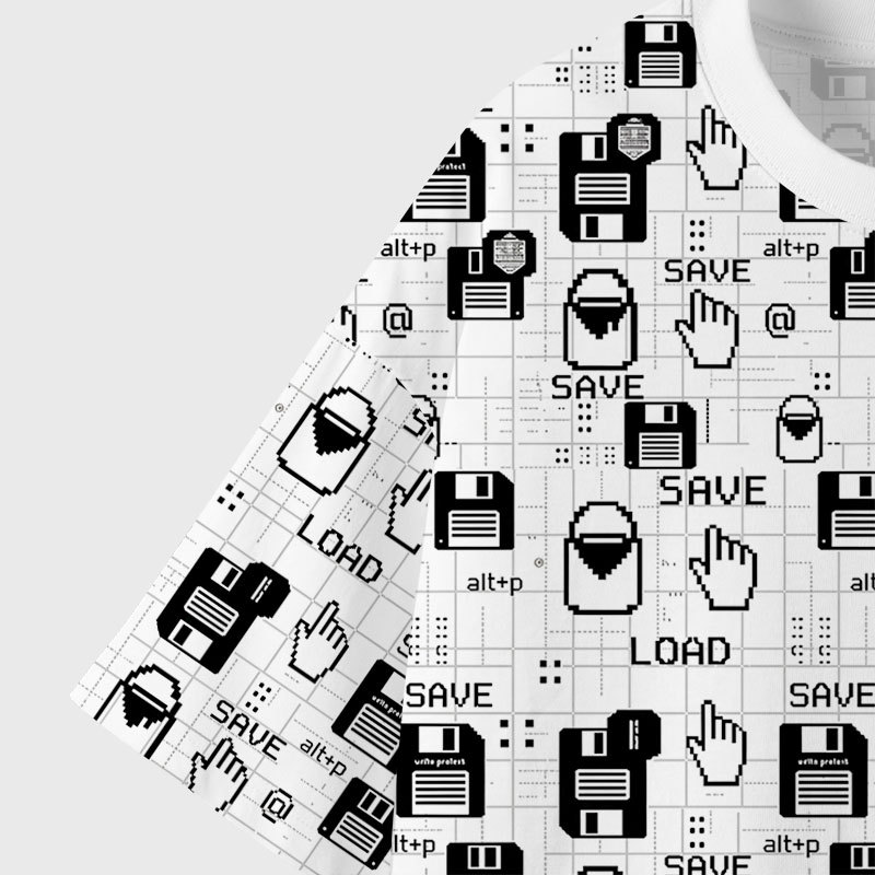 Alt To Save Geek Eco Oversized Graphic Tees