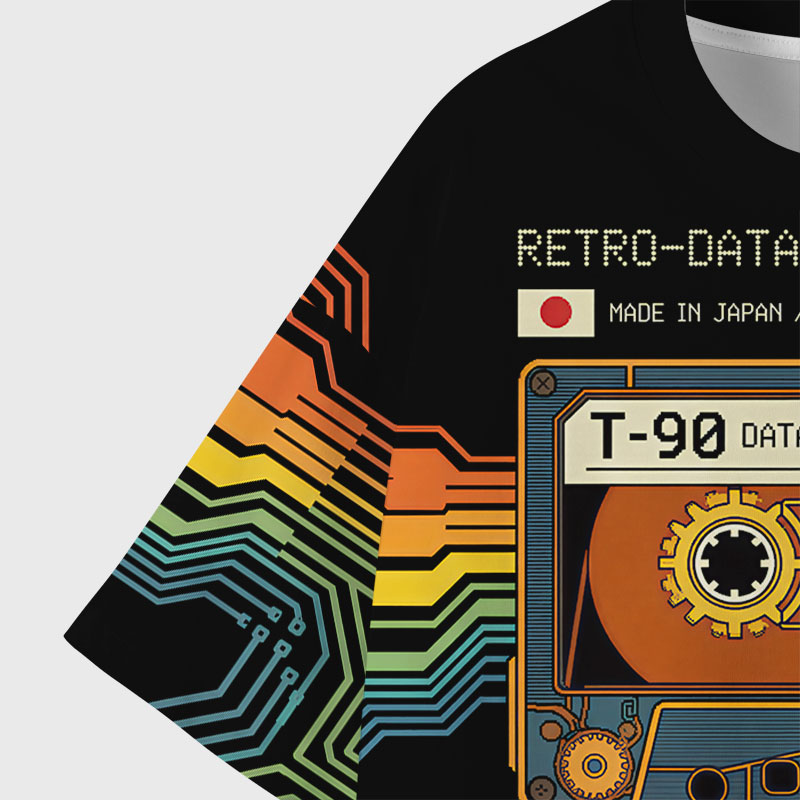 Memory In Magnetism Geek Eco Oversized Graphic Tees