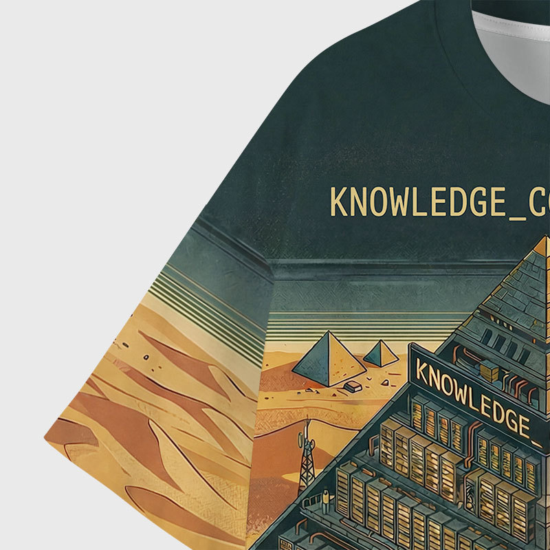 Defragmenting History Geek Eco Oversized Graphic Tees