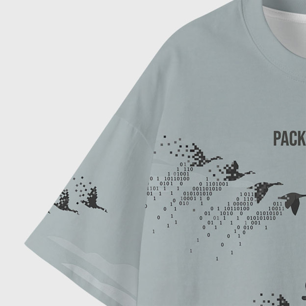 Packet Loss Detected Geek Eco Oversized Graphic Tees