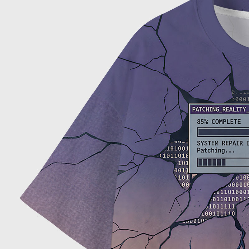 Patching Reality v4.0 Geek Eco Oversized Graphic Tees