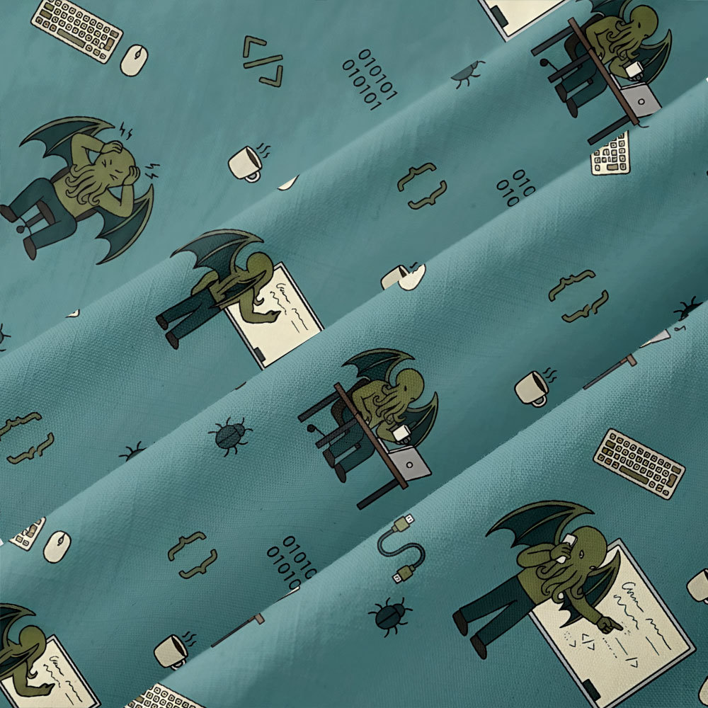 Office Cthulhu Button Up Pocket Shirt