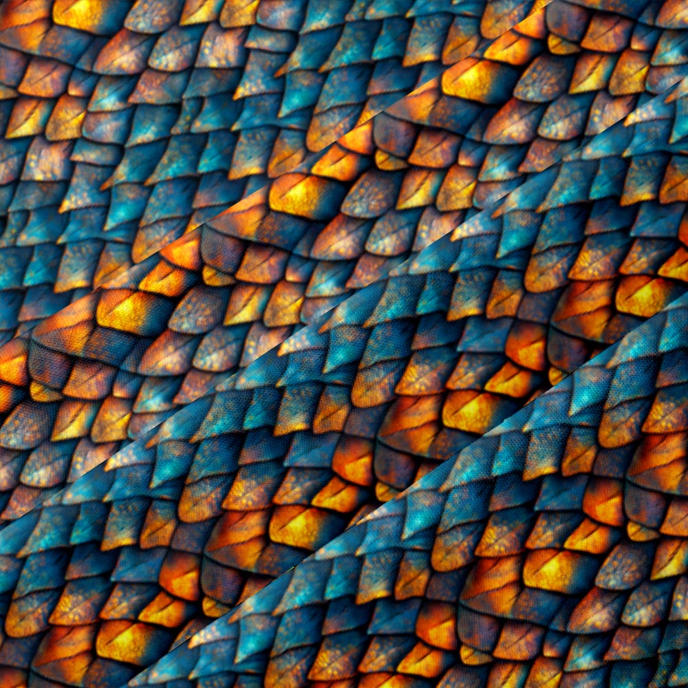 Sleek Sci Fi Dragon Scales Button Up Pocket Shirt