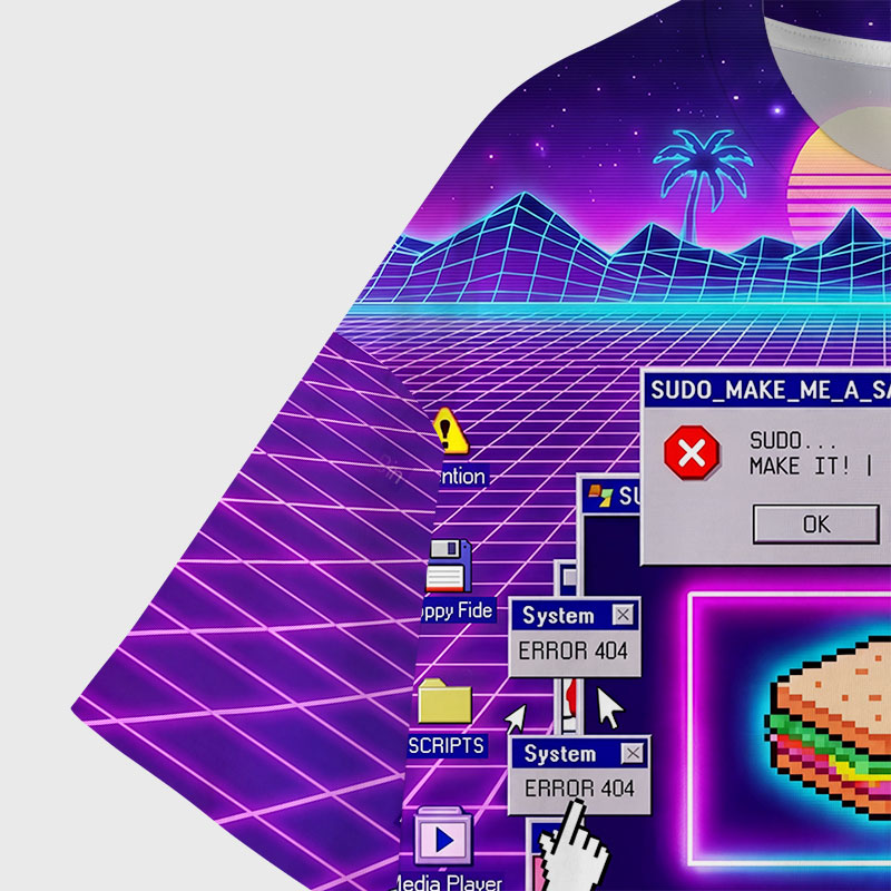 Sudo Make Me A Sandwich Geek Eco Oversized Graphic Tees