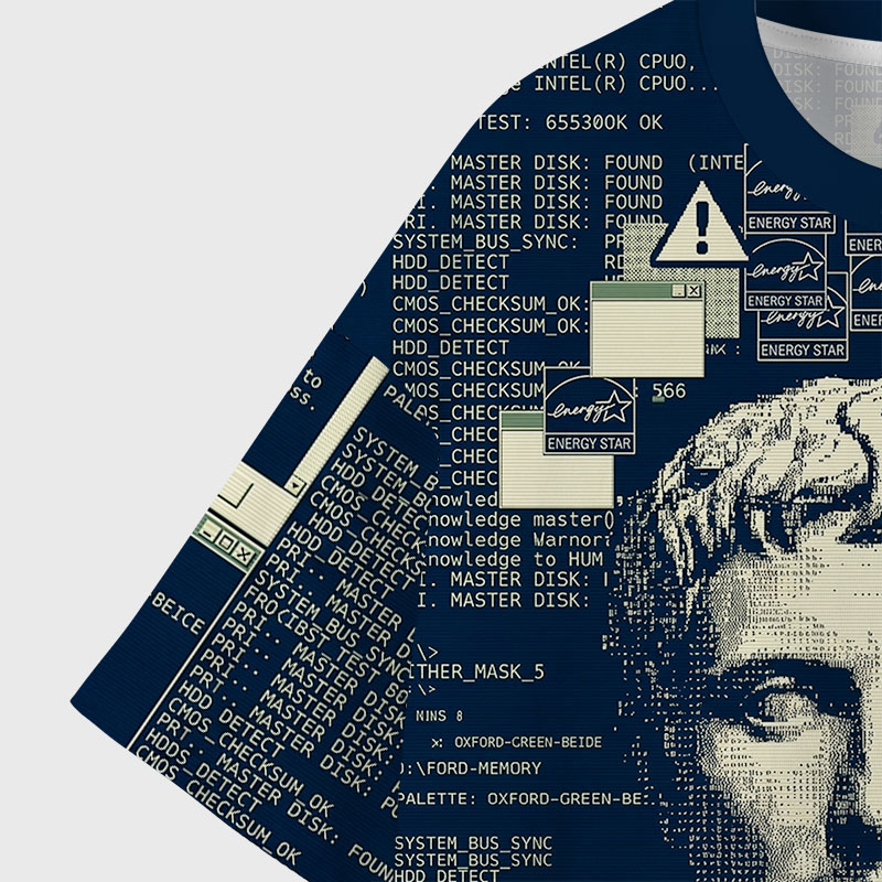 Digital Humanism Geek Eco Oversized Graphic Tees