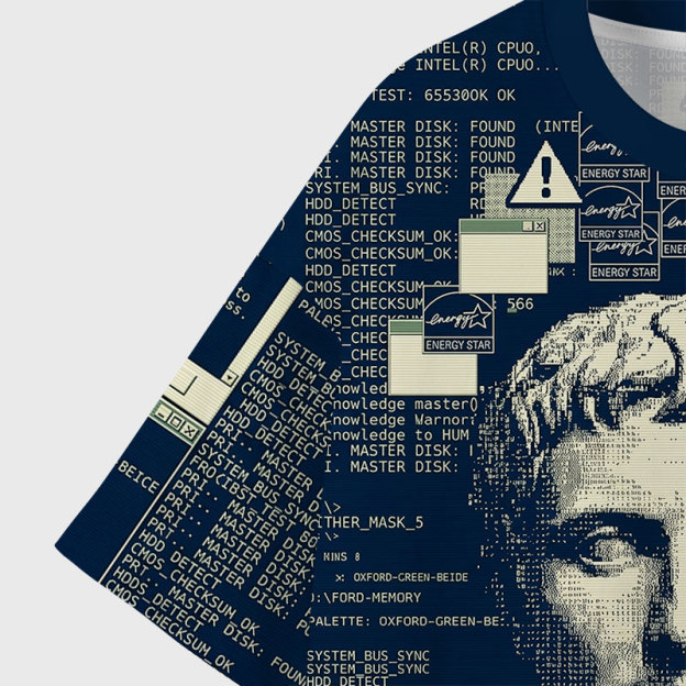 Digital Humanism Geek Eco Oversized Graphic Tees