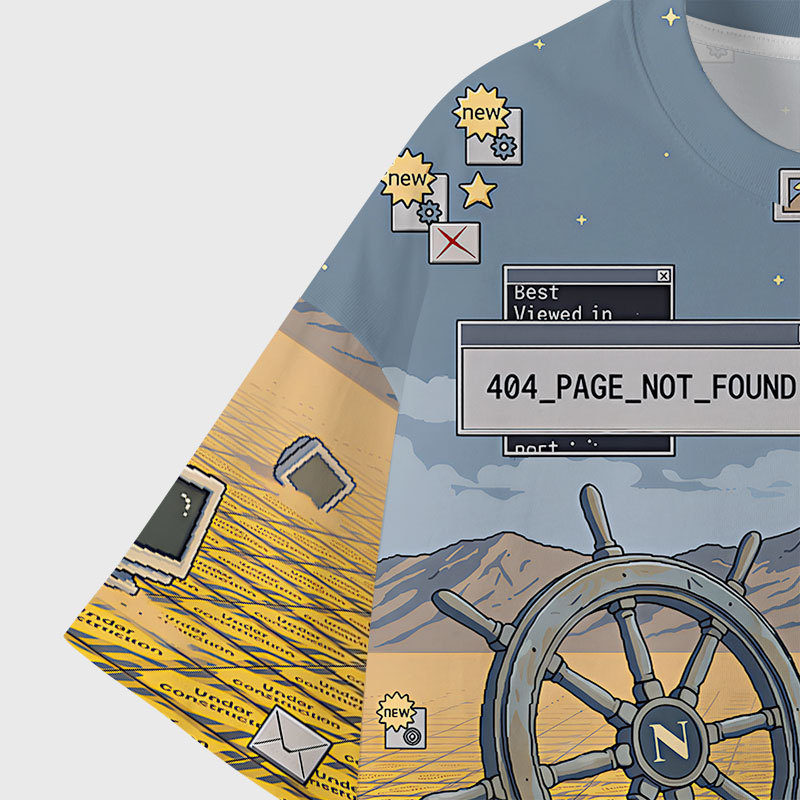 Digital Ruins Geek Eco Oversized Graphic Tees