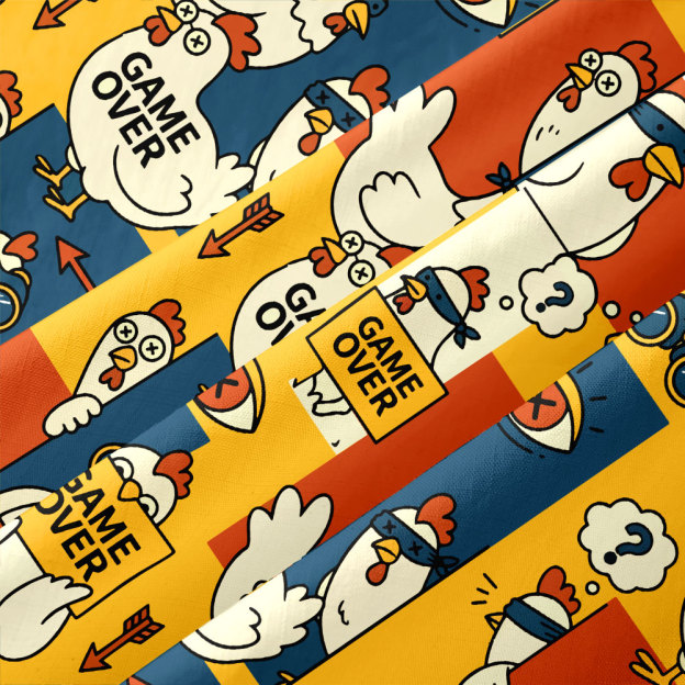 Chicken Game Retro Button Up Pocket Shirt