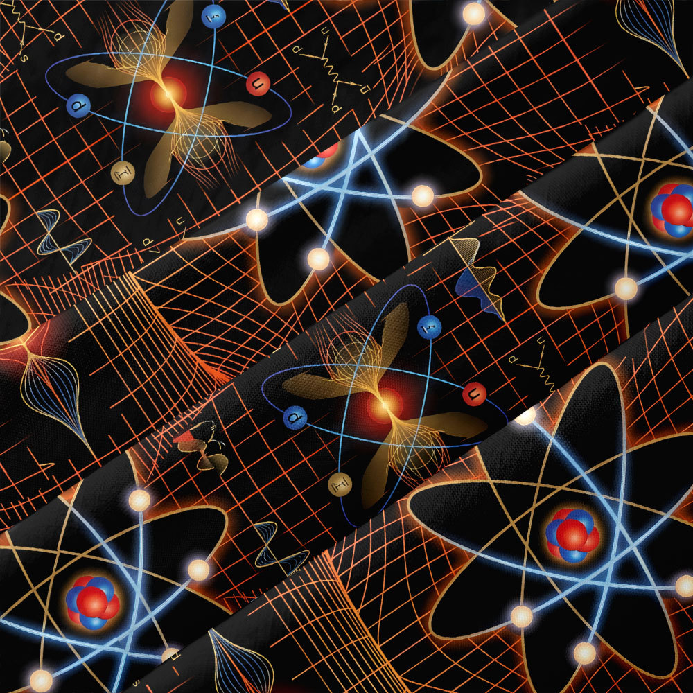 Subatomic Chaos Neon Science Button Up Pocket Shirt