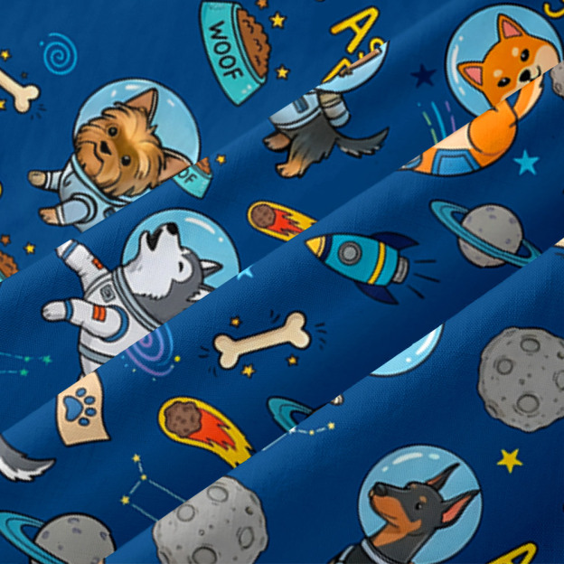 Astro Dog Squad-Paw Mission Button Up Pocket Shirt