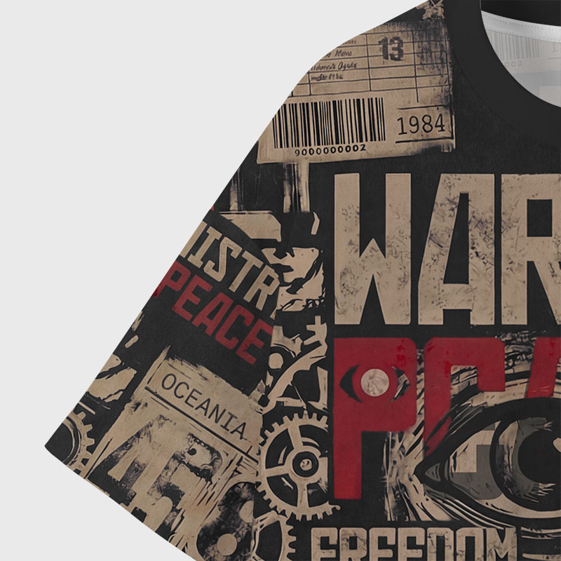 War Is Peace Geek Eco Oversized Graphic Tees