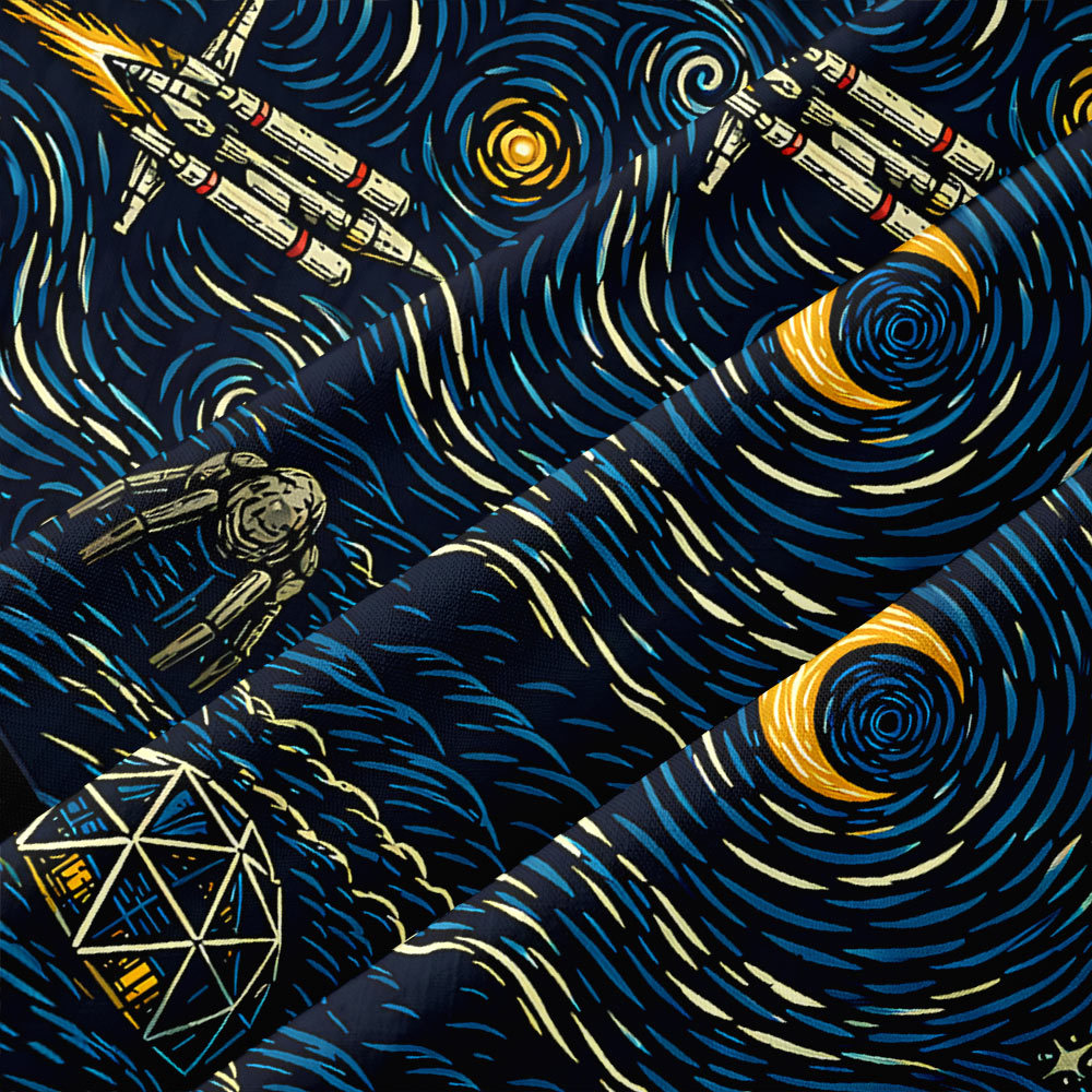 Starry Night Savior Galactic Mission Button Up Pocket Shirt