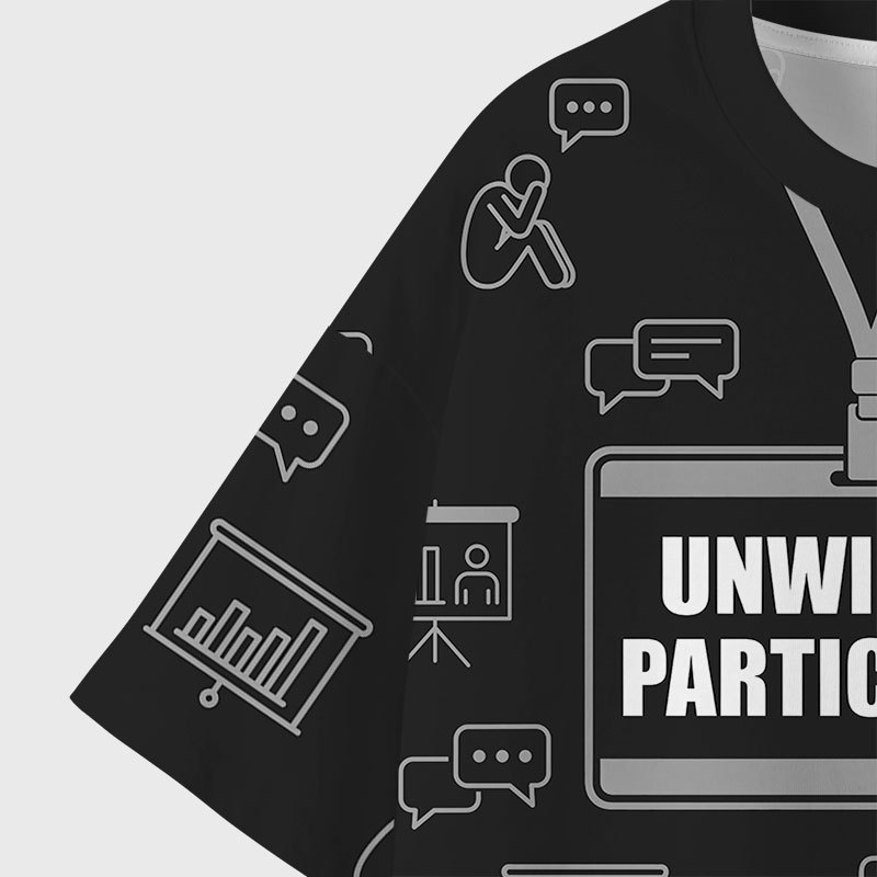 Unwilling Participant Geek Eco Oversized Graphic Tees