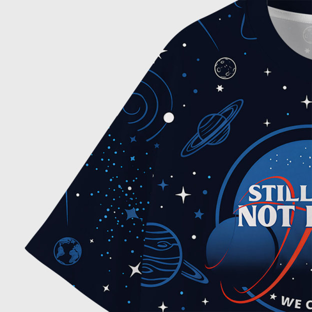 Still Not Flat Geek Eco Oversized Graphic Tees