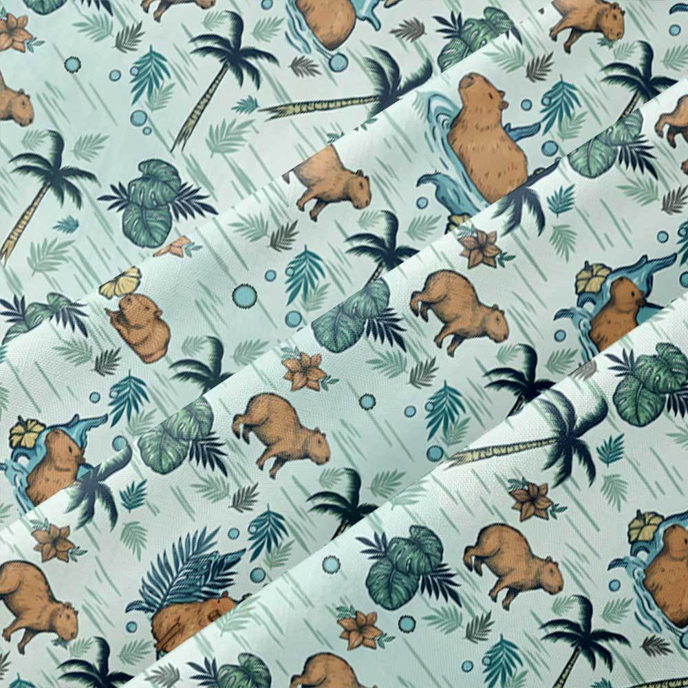 Island Capybara Button Up Pocket Shirt