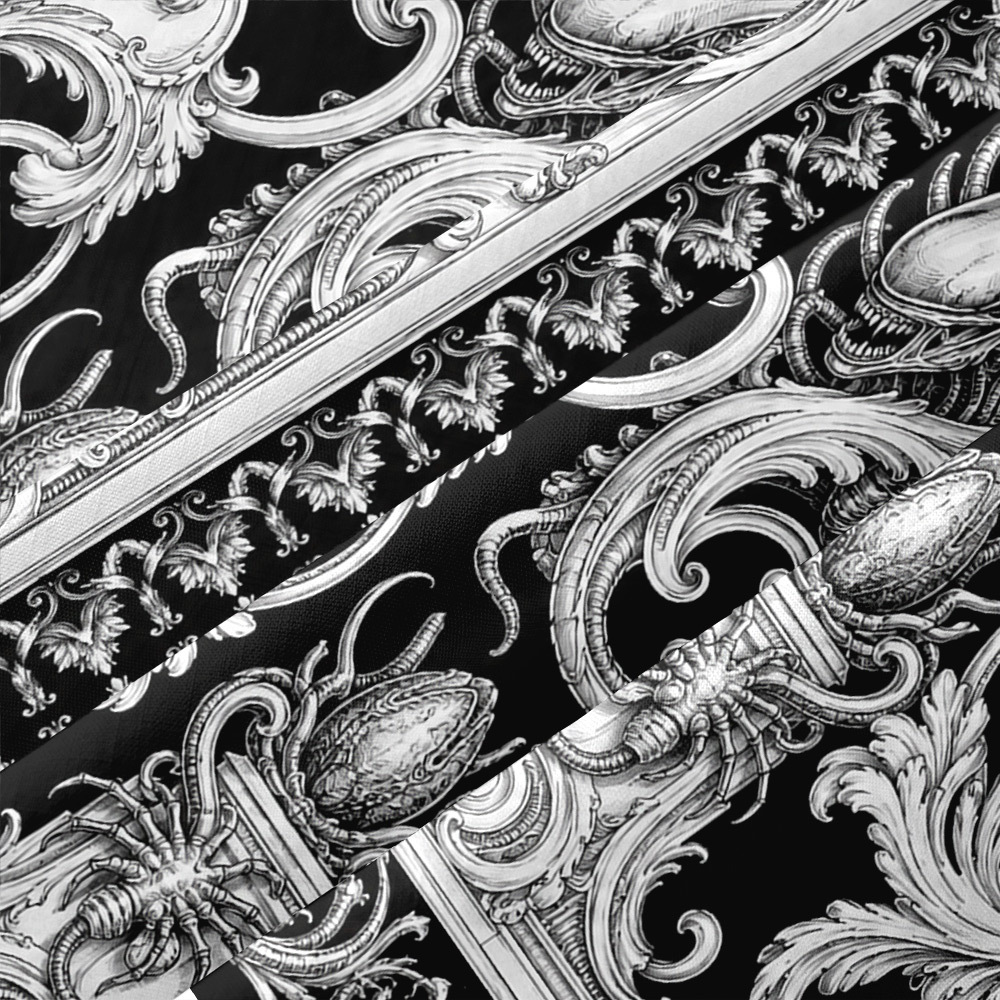 Gothic Baroque Biomechanical Button Up Pocket Shirt