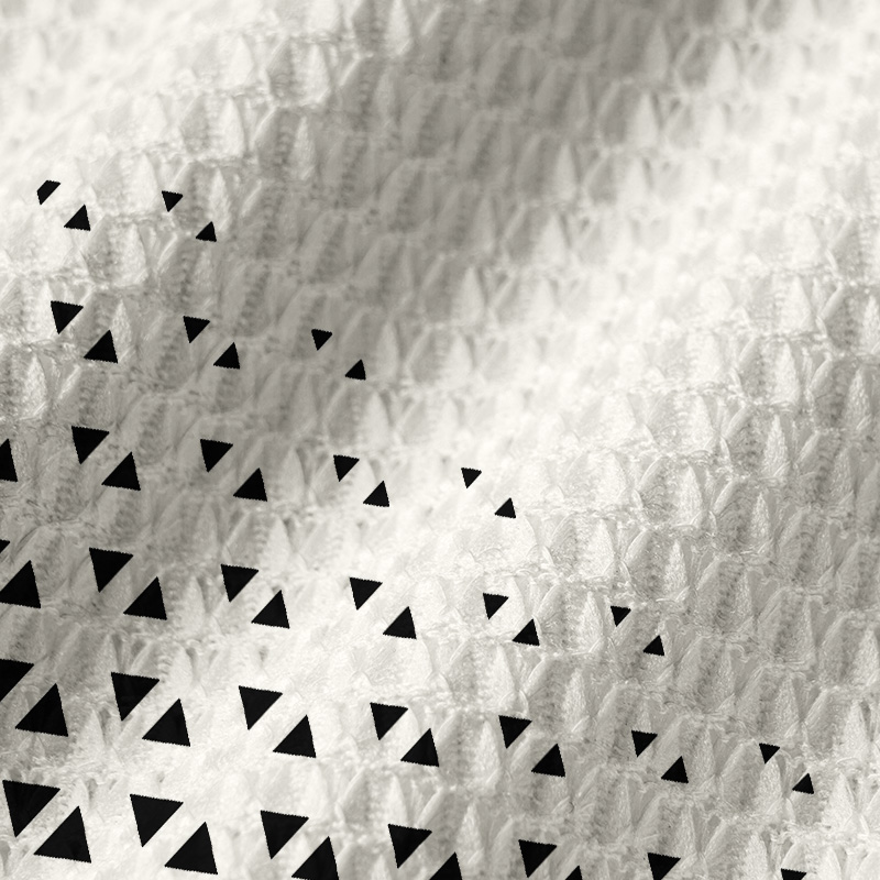 Nautical STEM Gradient Triangle Geek Waffle Knit Crochet Shirt