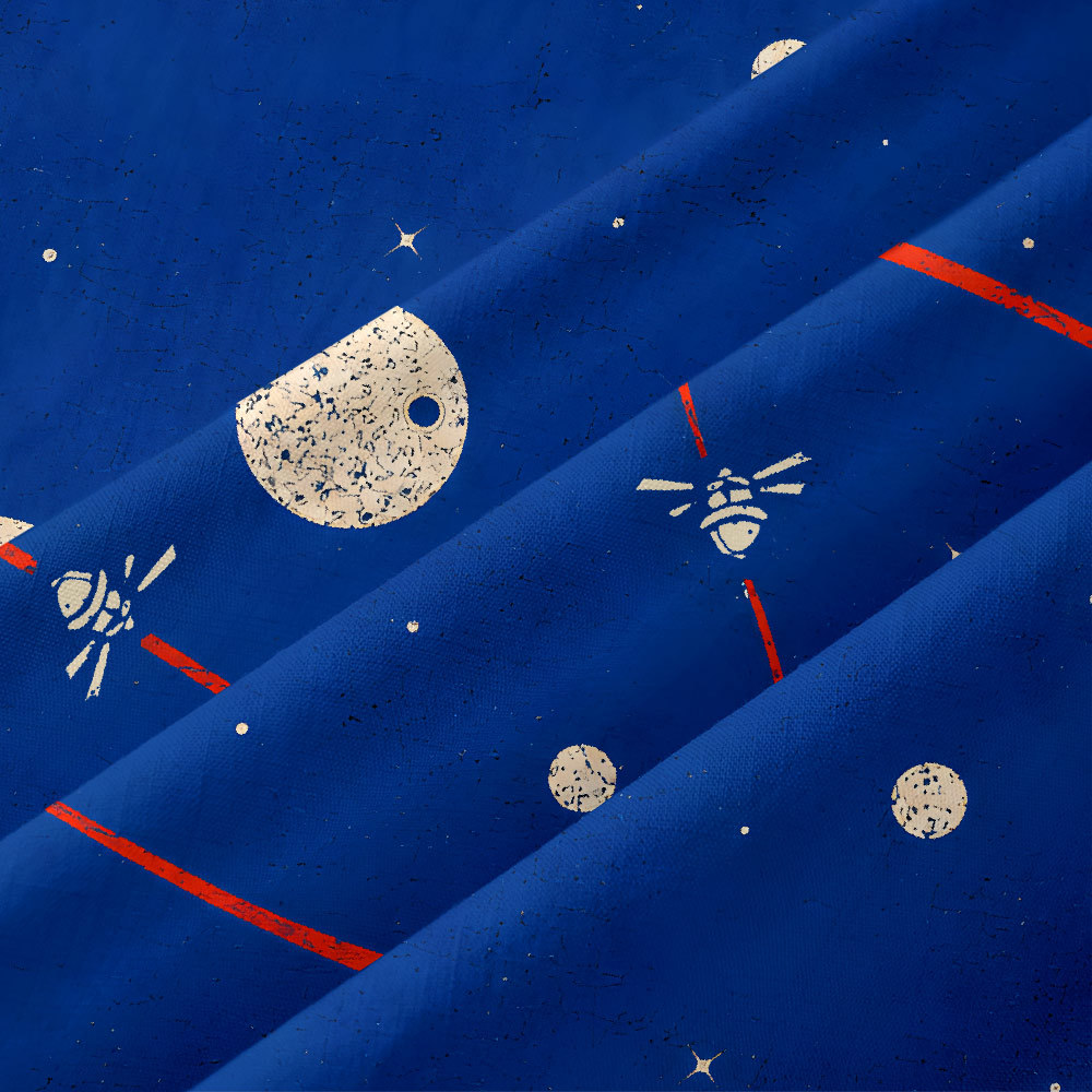Astronomy Nerd Textured Moon Orbital Button Up Pocket Shirt
