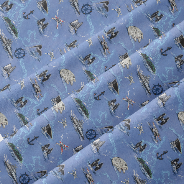 Space Fighter Starship Tropical Button Up Pocket Shirt