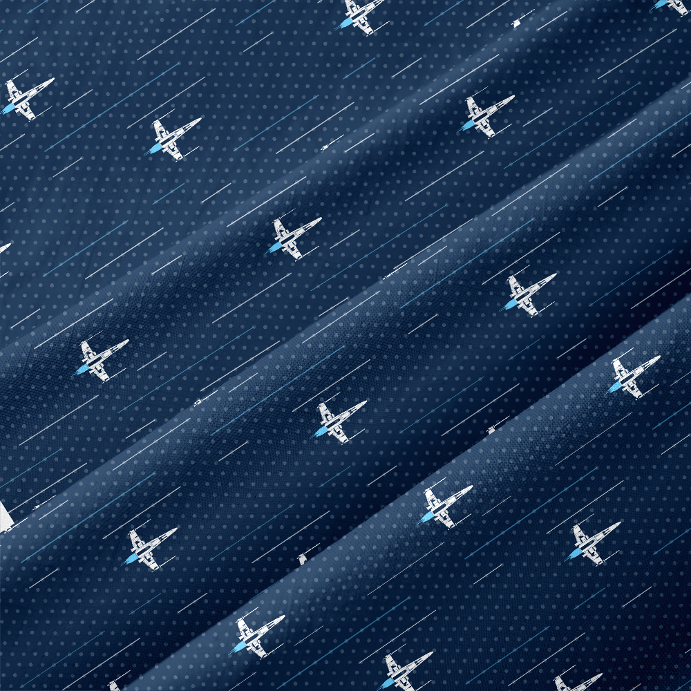 Aerospace Fighter Navy Tropical Button Up Pocket Shirt