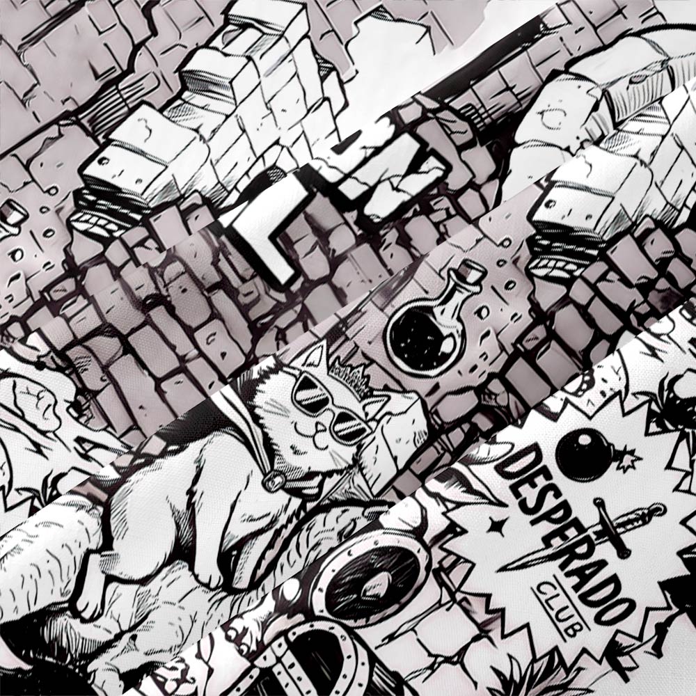 Carl & Donut Dungeon Raid Comic Panel Button Up Pocket Shirt