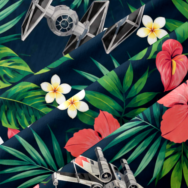 Cosmic Hibiscus Button Up Pocket Shirt