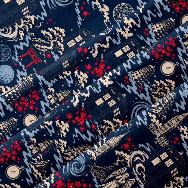 Midnight Time Traveler Button Up Pocket Shirt