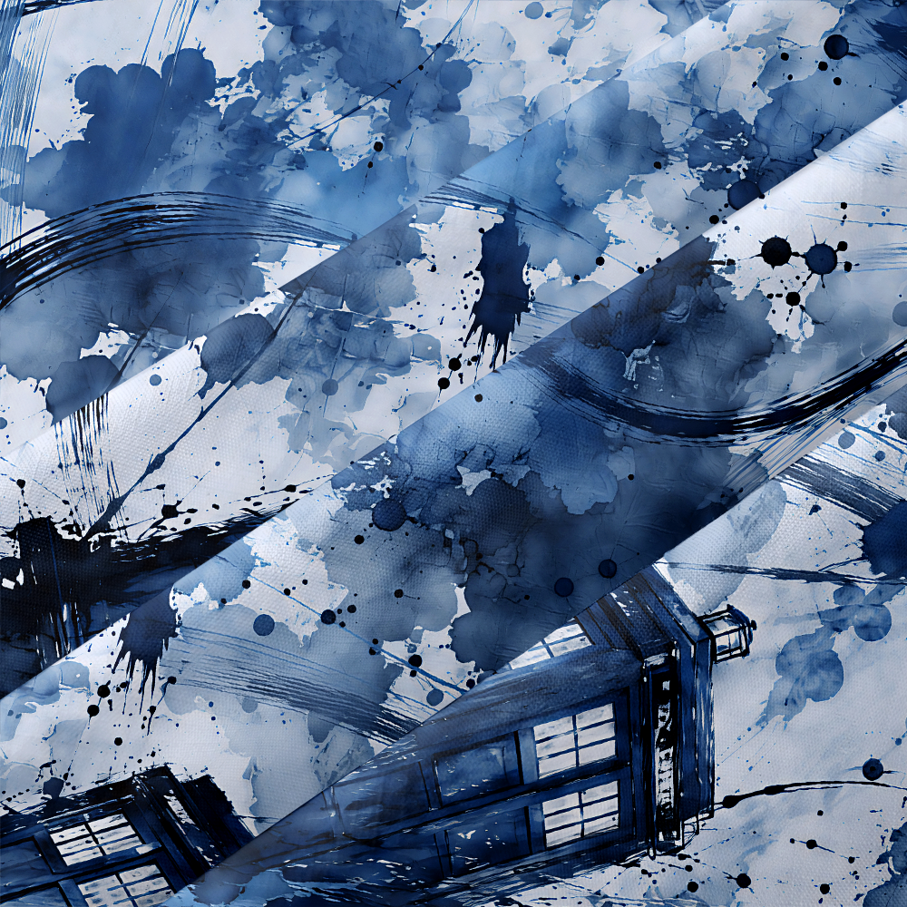 Temporal Drift Watercolor Button Up Pocket Shirt