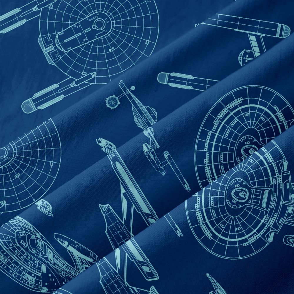Spaceship Line Drawing Button Up Pocket Shirt