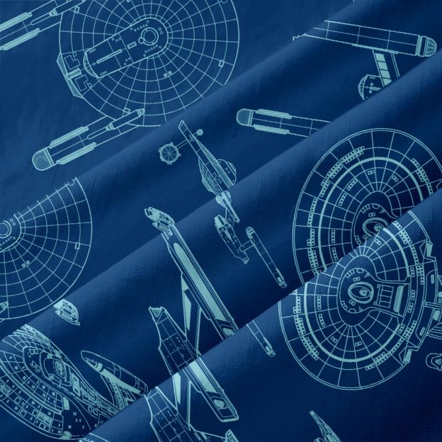 Spaceship Line Drawing Button Up Pocket Shirt