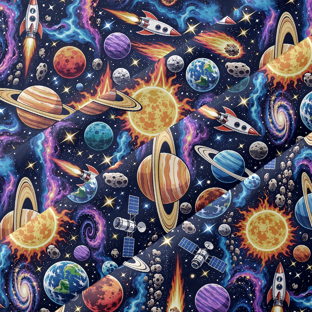 Outer Space Galaxy Button Up Pocket Shirt