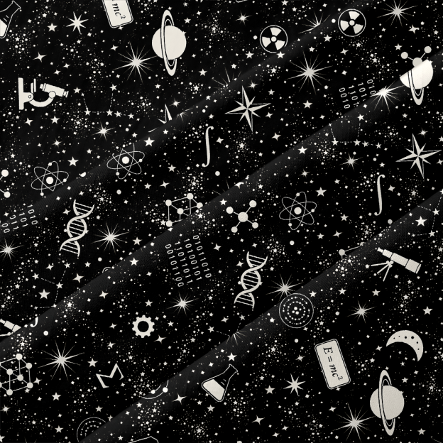 Scientific Cosmos Line Drawing Button Up Pocket Shirt