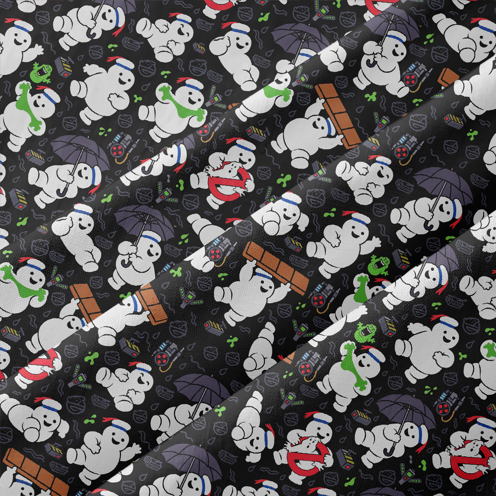 Cute Cartoon Ghost Doodle Button Up Pocket Shirt