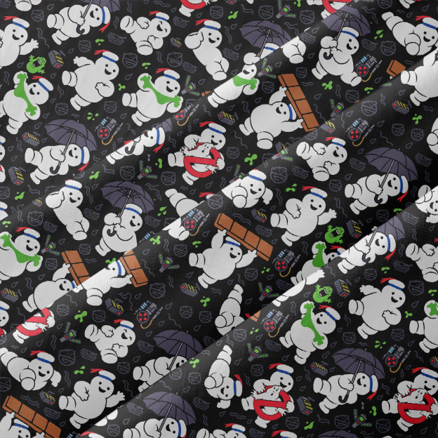 Cute Cartoon Ghost Doodle Button Up Pocket Shirt