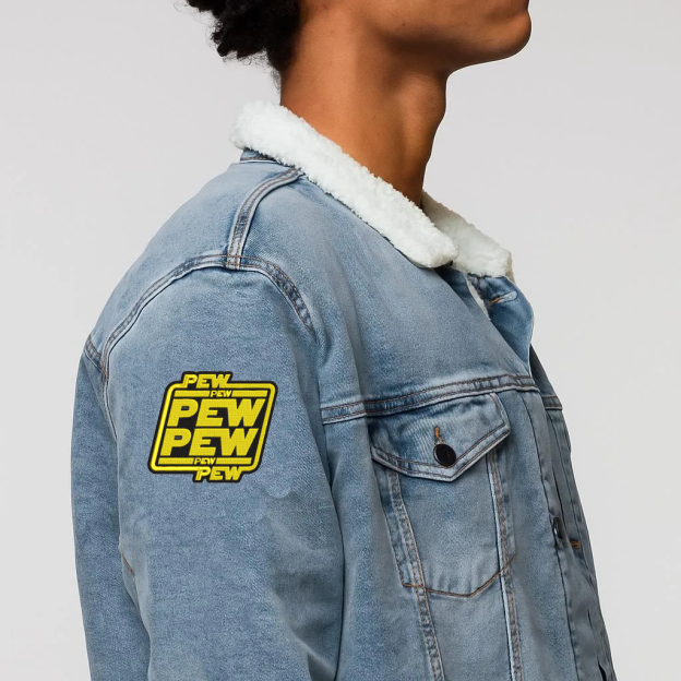 PEW PEW PEW Funny Geek Embroidered Patch