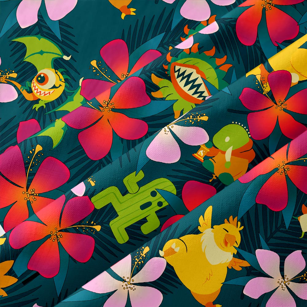 Summoned Beast Hawaii Button Up Pocket Shirt