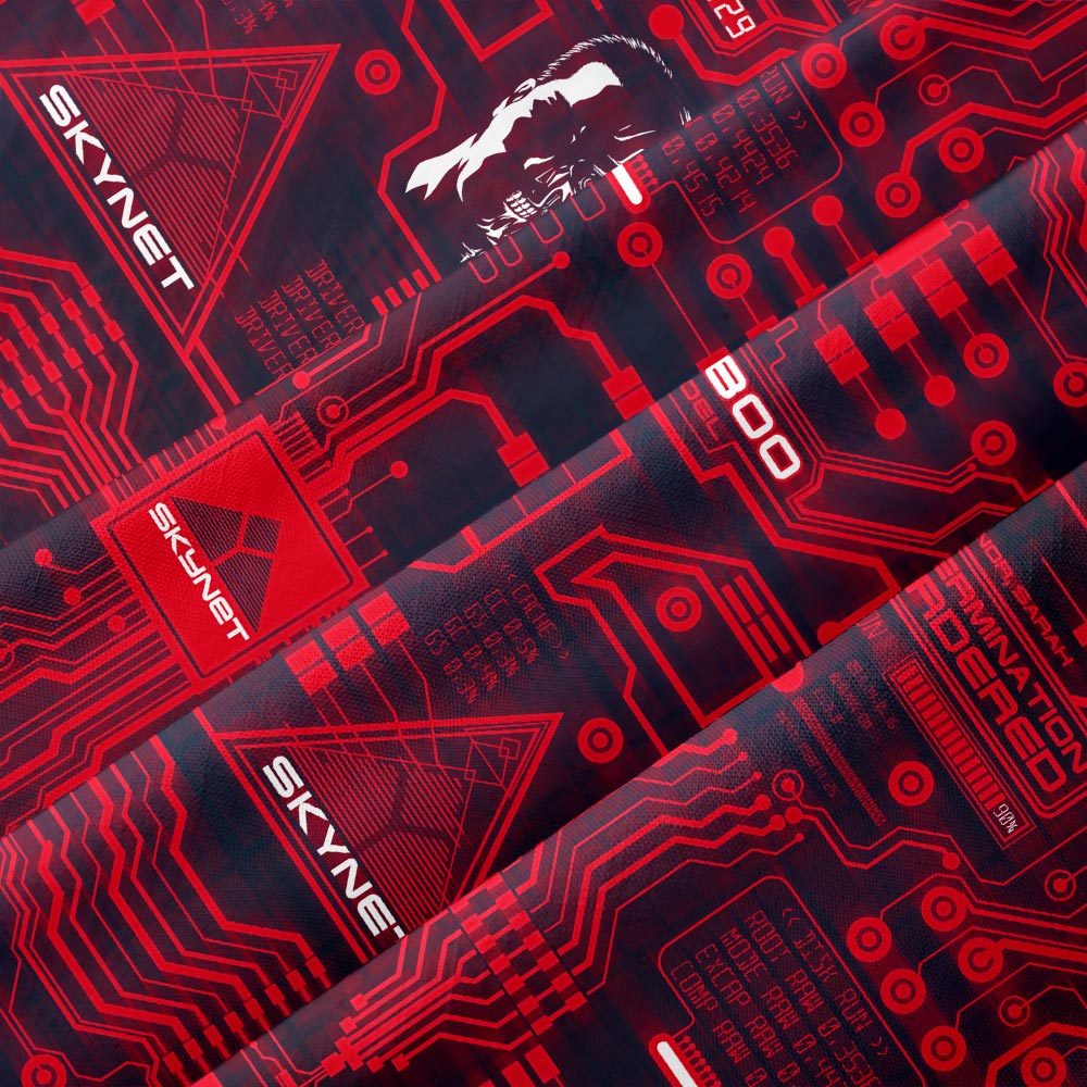 Skynet Circuit Board Button Up Pocket Shirt