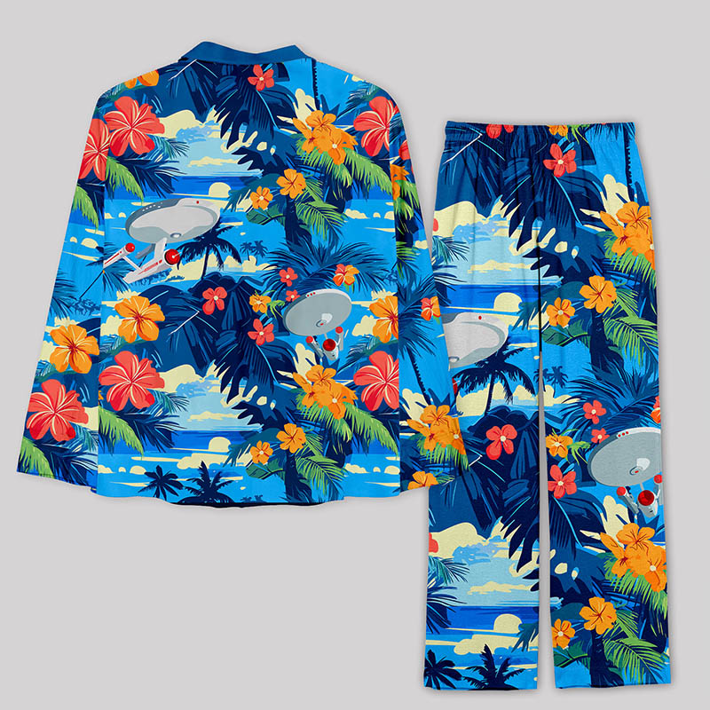Scifi Spacecraft Hawaii Pajama Sets