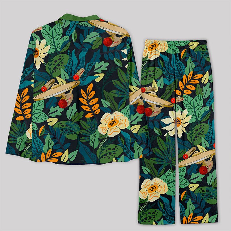 Scifi Spacecraft Hawaii Pajama Sets