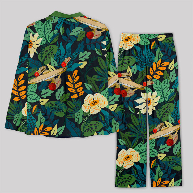 Scifi Spacecraft Hawaii Pajama Sets