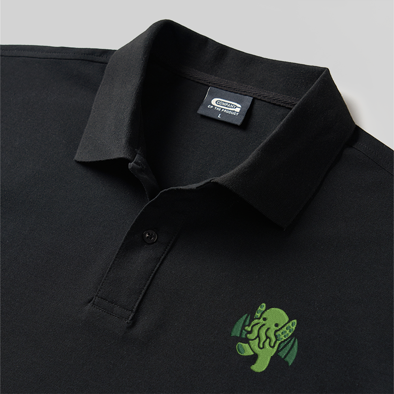 Cthulhu Geek Embroidered Polo Shirts