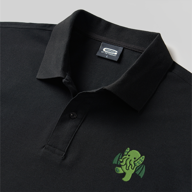 Cthulhu Geek Embroidered Polo Shirts