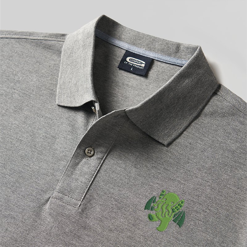Cthulhu Geek Embroidered Polo Shirts
