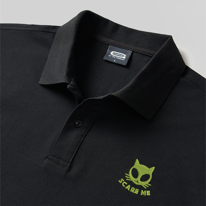 Scare Me Geek Embroidered Polo Shirts
