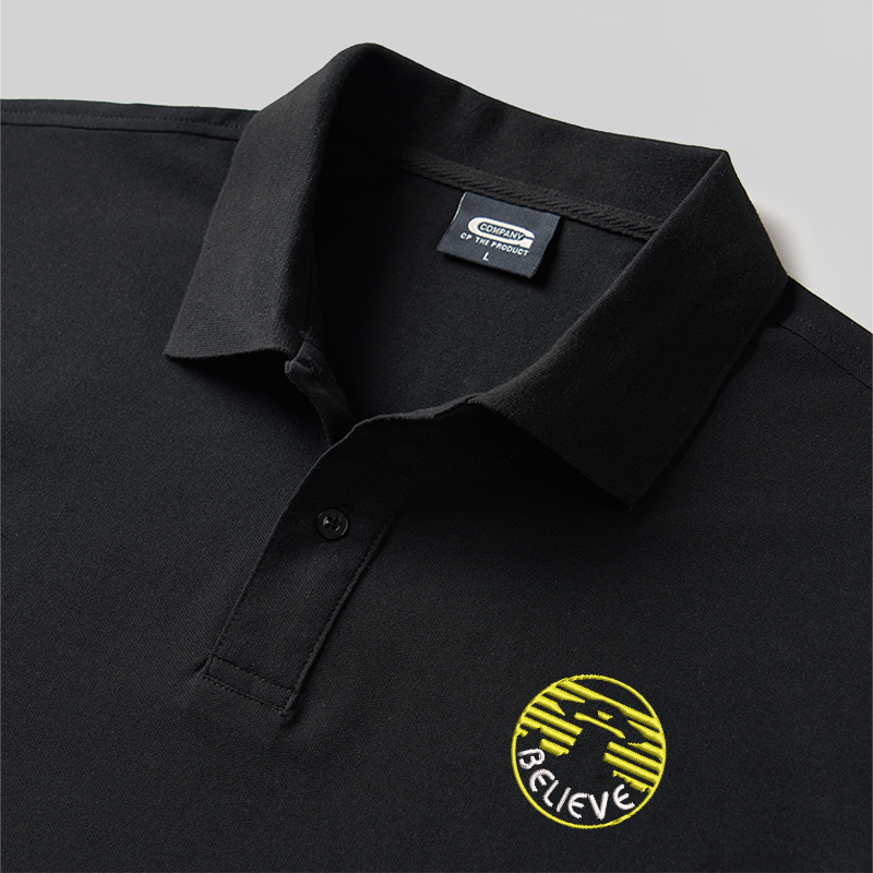 Believe Geek Embroidered Polo Shirts