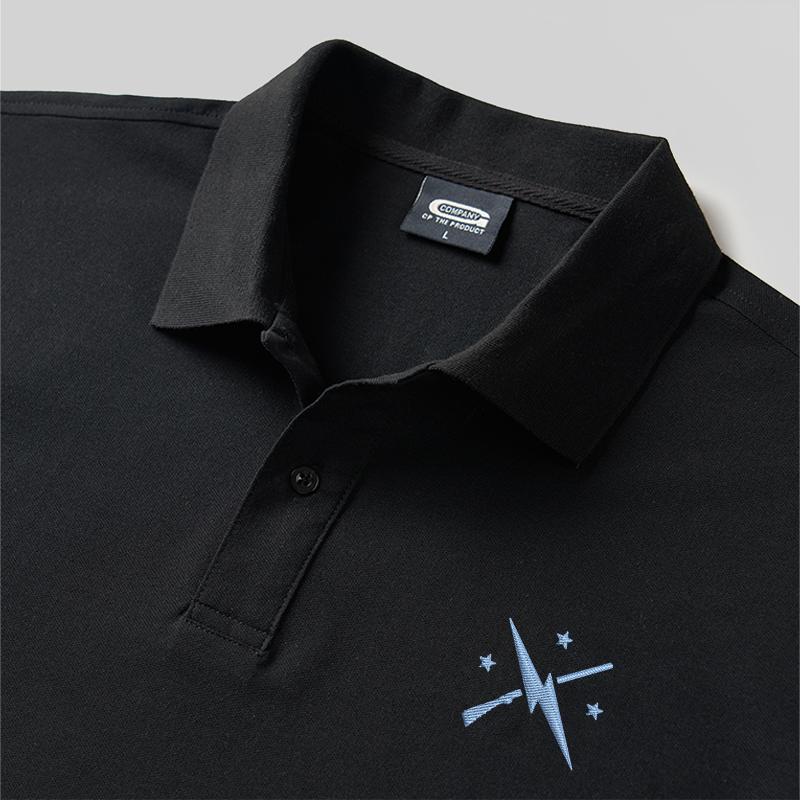 Magic Light Geek Embroidered Polo Shirts
