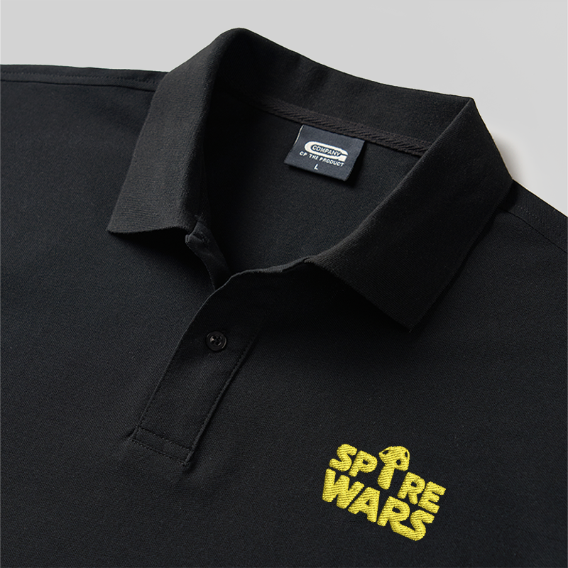 Spore Wars Geek Embroidered Polo Shirts