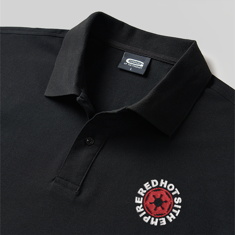Red Hot Sith Empire Geek Embroidered Polo Shirts