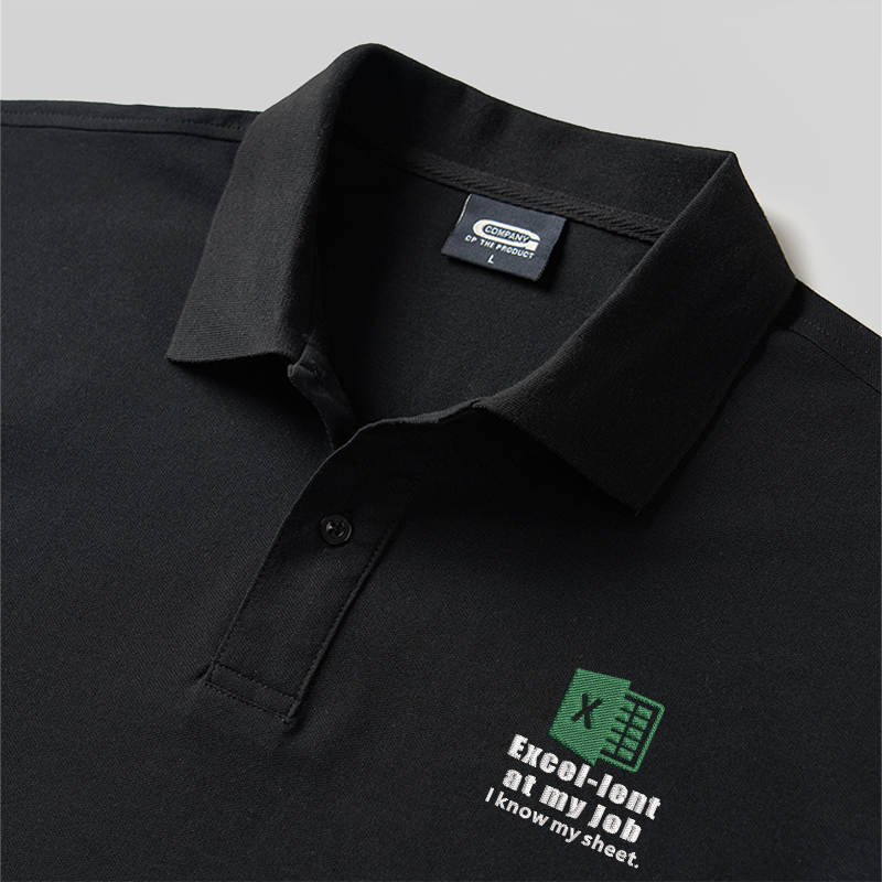 I Know My Sheet Geek Embroidered Polo Shirts